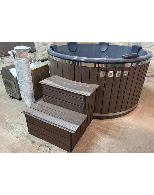 Badetonne mit 200 cm Acryl Einsatz  3