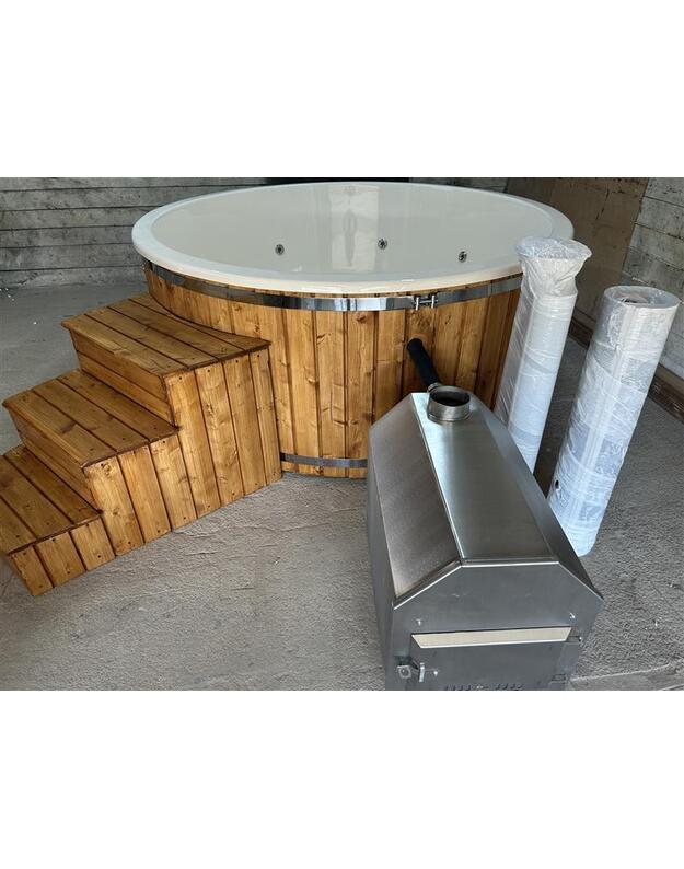 Badetonne mit 200 cm Acryl Einsatz  6